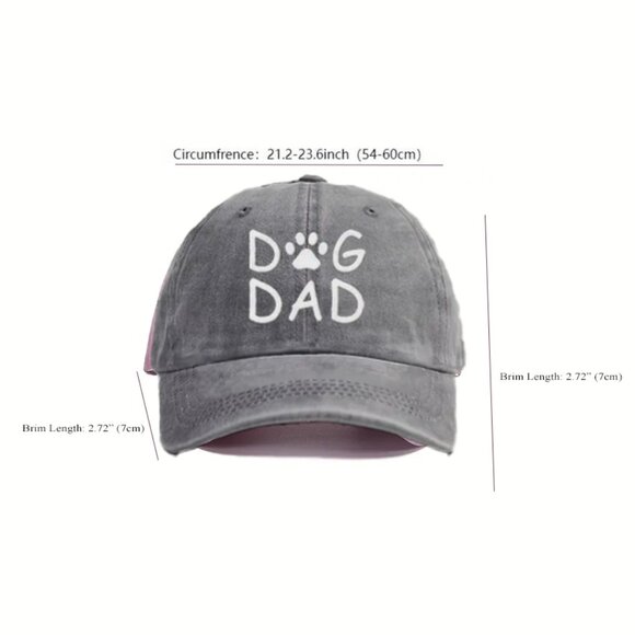 "Dog Dad" Baseball Cap in Grey Heather NWT - Picture 2 of 2